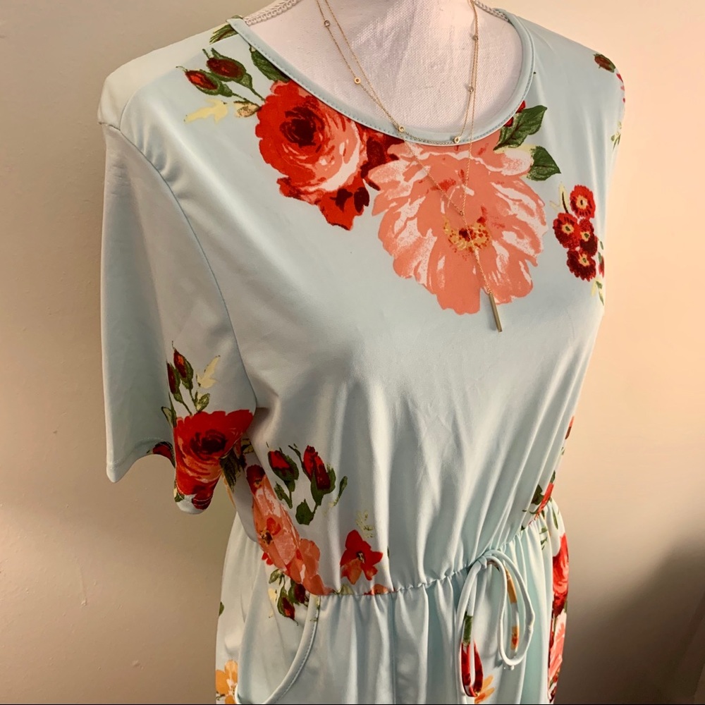 One Loved Babe Matthews Dress, Mint w/ Pockets